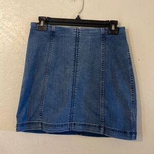 Free people denim mini skirt